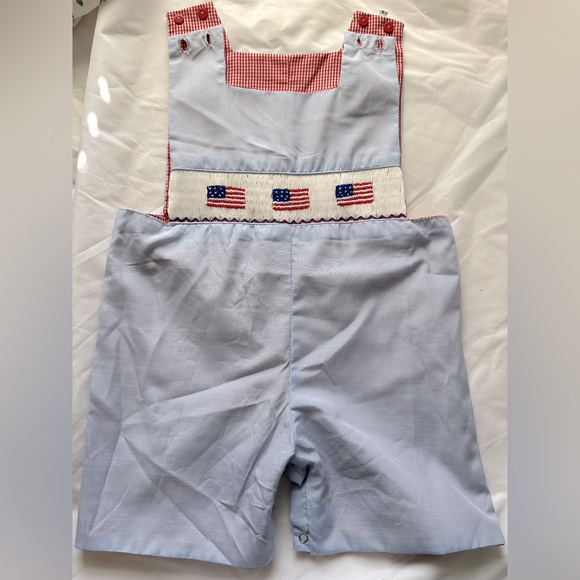 New (w/o tags) Long John REVERSEABLE Flags and Fish pattern 4T Boy - Picture 5 of 5